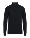 Cashmere Company Man Turtleneck Navy Size 48 Wool, Cashmere, Silk, Nylon In Navy Blue