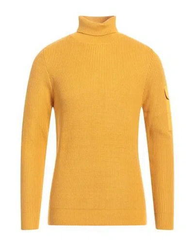 Cashmere Company Man Turtleneck Ocher Size 42 Wool In Yellow