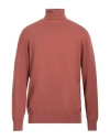Cashmere Company Man Turtleneck Antique Rose Size 46 Wool, Cashmere, Elastane In Pink