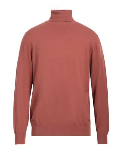 Cashmere Company Man Turtleneck Antique Rose Size 46 Wool, Cashmere, Elastane In Pink