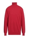 Cashmere Company Man Turtleneck Red Size 44 Wool, Cashmere In Red