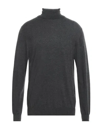 Cashmere Company Man Turtleneck Steel Grey Size 44 Wool, Cashmere, Silk, Nylon In Gray