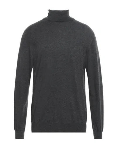 Cashmere Company Man Turtleneck Charcoal Size 44 Wool, Cashmere, Silk, Nylon In Grey