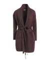 Cashmere Company Woman Cardigan Brown Size 10 Wool, Cashmere