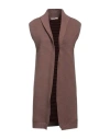 Cashmere Company Woman Cardigan Dark Brown Size 1 Wool, Cashmere, Nylon, Elastane