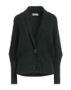 Cashmere Company Woman Cardigan Dark Green Size 8 Wool, Alpaca Wool