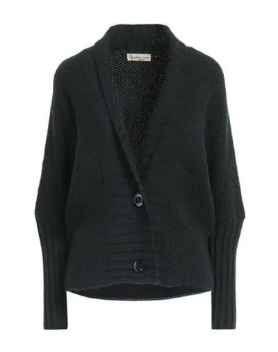 Cashmere Company Woman Cardigan Dark Green Size 4 Wool, Alpaca Wool