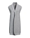 Cashmere Company Woman Cardigan Grey Size 2 Wool, Cashmere, Nylon, Elastane