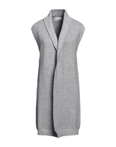 Cashmere Company Woman Cardigan Grey Size 2 Wool, Cashmere, Nylon, Elastane In Grey