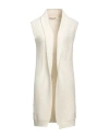 Cashmere Company Woman Cardigan Ivory Size 1 Wool, Cashmere, Nylon, Elastane In White