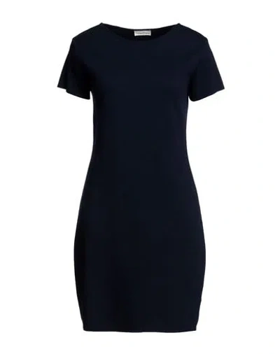 Cashmere Company Woman Mini Dress Midnight Blue Size 8 Wool, Cashmere, Nylon, Elastane