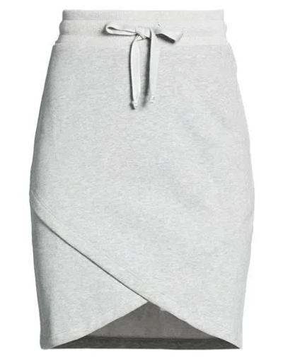 Cashmere Company Woman Mini Skirt Light Grey Size 12 Cotton In Gray
