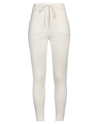 Cashmere Company Woman Pants Ivory Size 4 Wool, Cashmere In White