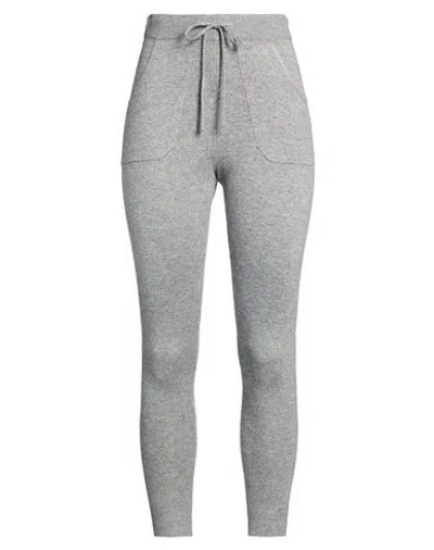 Cashmere Company Woman Pants Light Grey Size 10 Wool, Cashmere In Gray