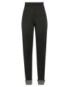 Cashmere Company Woman Pants Military Green Size 8 Merino Wool, Elastane