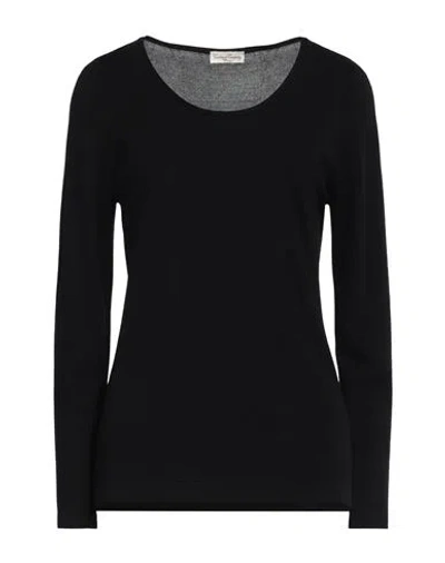 Cashmere Company Woman Sweater Black Size 10 Viscose, Nylon, Silk