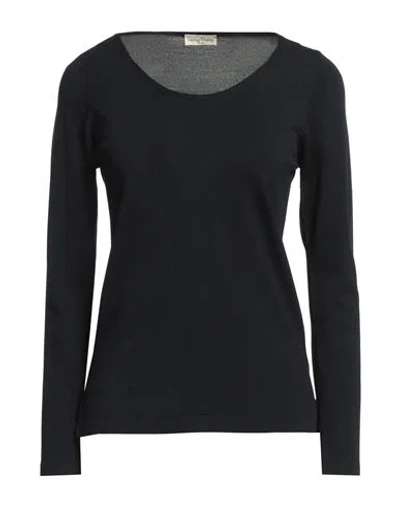Cashmere Company Woman Sweater Midnight Blue Size 12 Viscose, Nylon, Silk