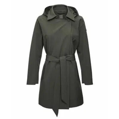Cashmere-fashion-store Scandinavian Edition Midway Rain Short Trench Coat In Green