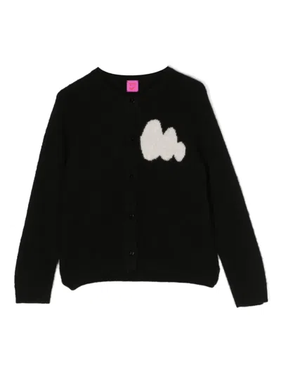 Cashmere In Love Kids' Alta Cashmere-silk Cardigan In Black