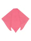 Cashmere In Love Aman Triangle Fine-knit Scarf In Pink