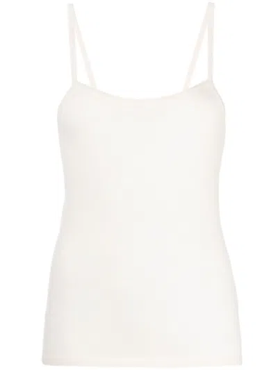 Cashmere In Love Amaya Fine-knit Tank Top In White
