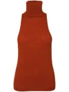 Cashmere In Love Frances Knitted Top In Red