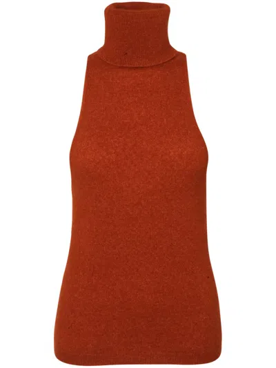 Cashmere In Love Frances Knitted Top In Red