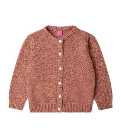 Cashmere In Love Kids Cotton-cashmere Chester Cardigan (2-6 Years) In Brown