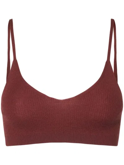 Cashmere In Love Knitted Bralette In Brown