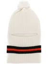 Cashmere In Love Pompom Urban Balaclava In White