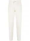 Cashmere In Love Ribbed-knit Track Pants In White