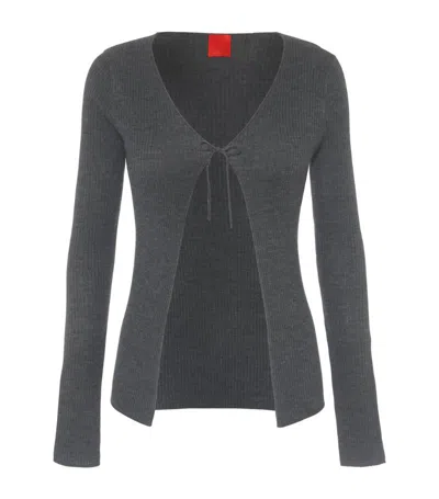Cashmere In Love Wool-cashmere Lizzy Cardigan In Grey