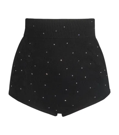 Cashmere In Love Wool-cashmere Mimie Shorts In Beaded Black