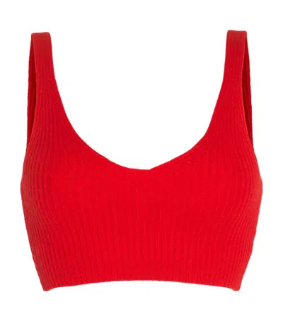 Cashmere In Love Wool-cashmere Reese Bralette In Red