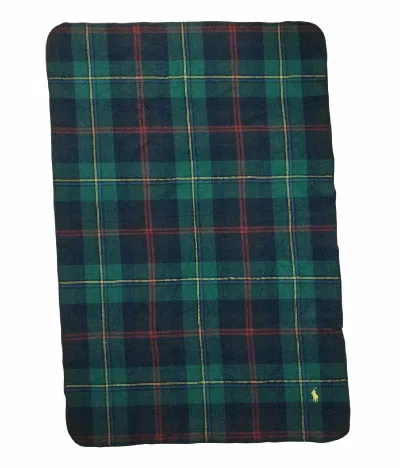 Pre-owned Cashmere Wool X Polo Ralph Lauren Wool Ralph Laurent Checkered Blankets In Multicolor