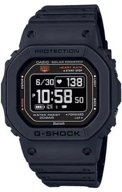 Pre-owned Casio - Dw-h5600-1, G-squad Bio-based Resin Black Digital Quartz Watch