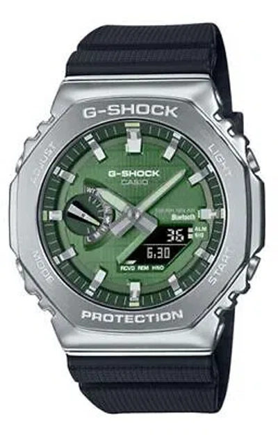 Pre-owned Casio - Gbm-2100a-1a3er, G-shock Stainless Steel Black Solar Analog Watch