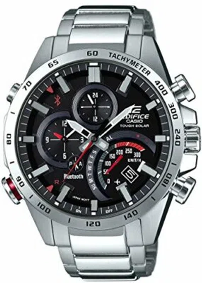 Pre-owned Casio 2017 Edifice Time Traveler Eqb-501xd-1ajf Smartphone Link In Box