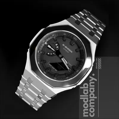 Pre-owned Casio 2024 Silver Custom  G-shock Ga2100 Mod Watch Ak Gift For Man