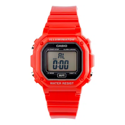 CASIO CASIO 50 WATERPROOF RED SMALL QUARTZ WATCH MINERAL GLASS LENS STRAP F -108WHC-4AJF