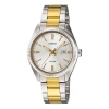 Casio 50m Waterproof Gold Color Stainless Steel Strap Couple Unisex Mens Analog