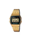 Casio Standard Vintage Retro En Waterproof Mens Gold Digital