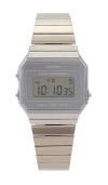 Casio A700 Series Watch In Metallic Silver