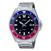 Casio Analog 'silver Blue Plum' In Metallic