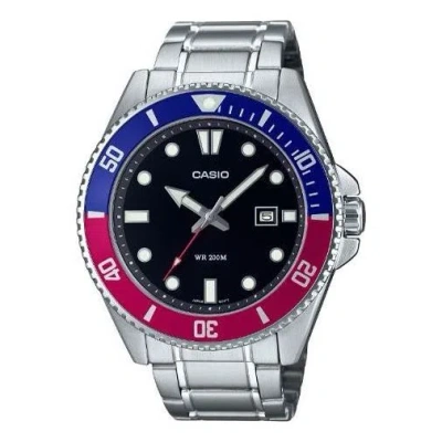 Casio Analog 'silver Blue Plum' In Metallic