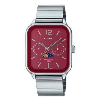 Casio Analog 'silver Burgundy'