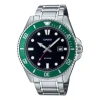 Casio Analog 'silver Verdent Green'