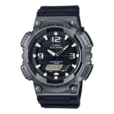 Casio Analog Solar Powered Waterproof Sports Mens Black Analog/digital Combo