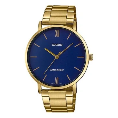 Casio Analog Watch 'gold Royal Blue'