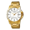 Casio Analog Watch 'gold White' In Green